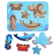 LUCY & LEO Mořští živočichové - dřevěné vkládací puzzle 6 dílů